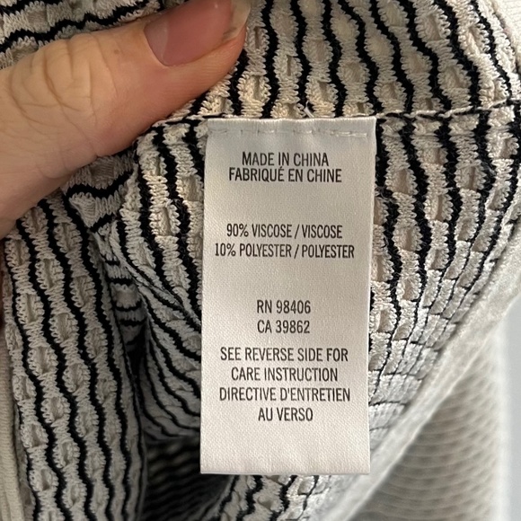 Striped Cream and Black Women's Sweater - Picture 3 of 5